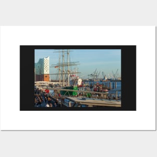 Elbphilharmonie, Elbe, Rickmer Rickmers, Cap San Diego, Hamburg Posters and Art